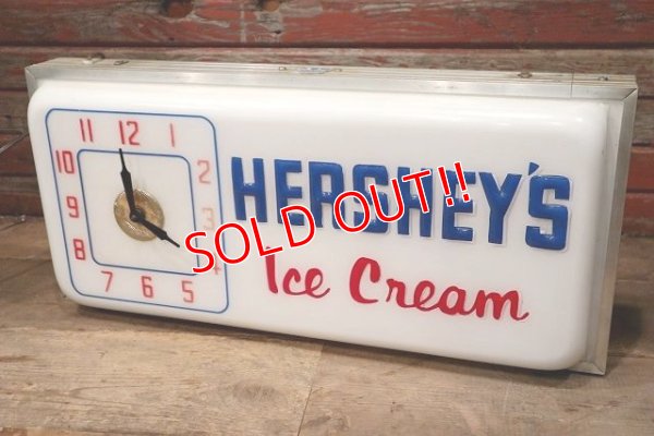 画像4: dp-221001-50 HERSHEY'S Ice Cream / 1950's-1960's Lighted Sign Clock