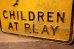 画像4: dp-221001-02 Road Sign 〜1950's "SLOW CHILDREN AT PLAY"