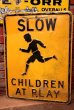 画像1: dp-221001-02 Road Sign 〜1950's "SLOW CHILDREN AT PLAY" (1)