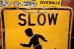 画像2: dp-221001-02 Road Sign 〜1950's "SLOW CHILDREN AT PLAY" (2)