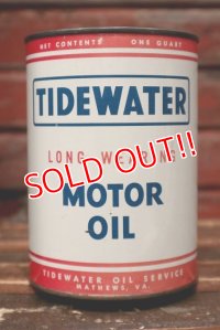 dp-220301-71 TIDEWATER / 1950's MOTOR OIL One U.S. Quart Can