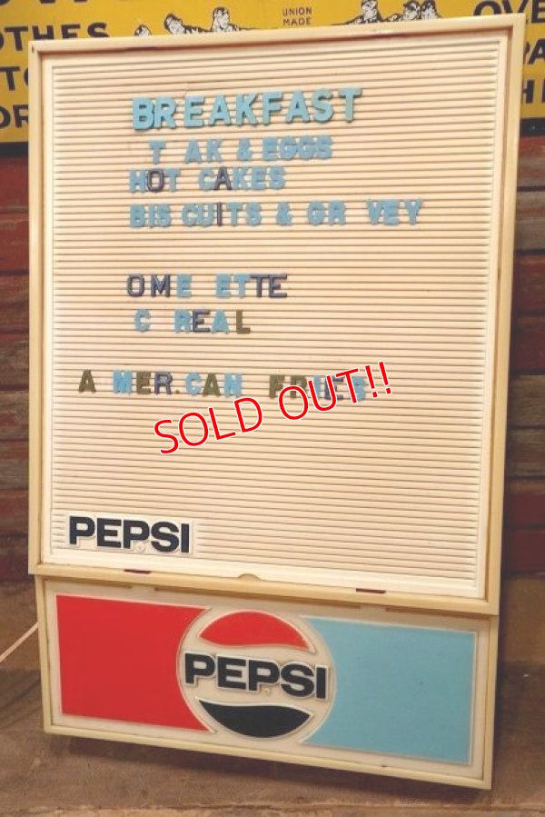 画像6: dp-221001-03 PEPSI / 1970's-1980's Lighted Menu Sign