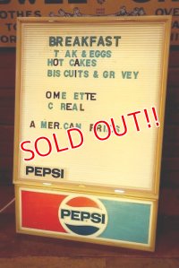 dp-221001-03 PEPSI / 1970's-1980's Lighted Menu Sign