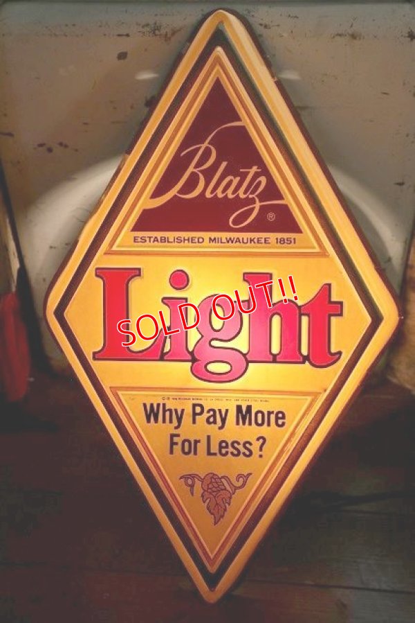 画像1: dp-221001-28 Blatz Light Beer / 1980's Lighted Sign