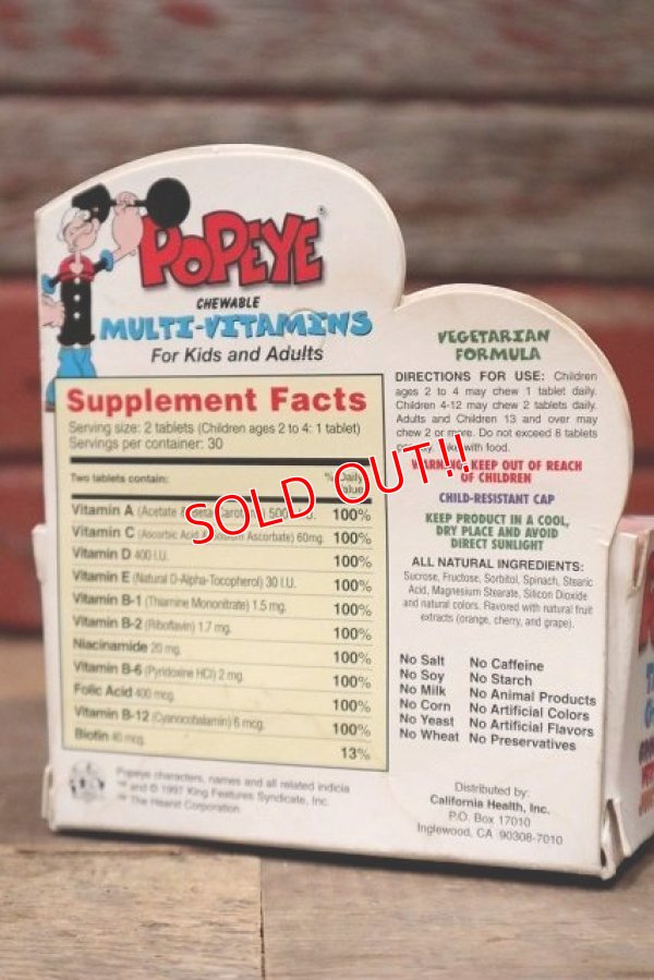 画像9: ct-220901-13 Popeye / California Hearth 1997 MULTI-VITAMINS