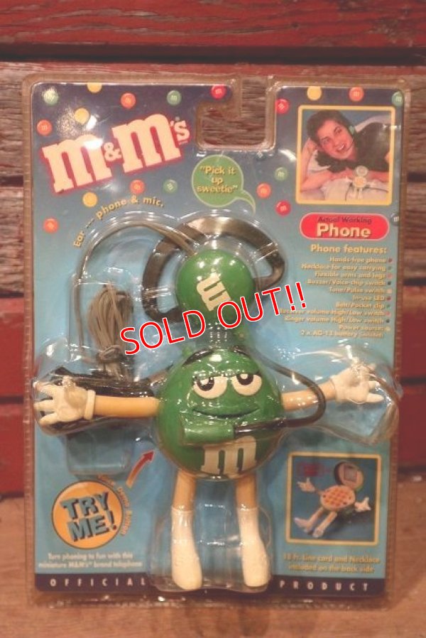 画像1: ct-220601-01 MARS / M&M's 1990's Actual Working Phone "Green"