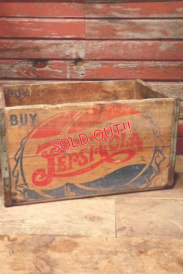 画像3: dp-221101-28 PEPSI COLA / 1940's Wood Box