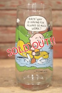 gs-221101-02 McDonald's / 1983 Camp Snoopy Collection Glass "Charlie Brown"