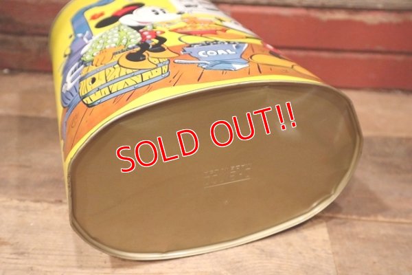 画像14: ct-221101-06 Mickey Mouse & Minnie Mouse / CHEINCO 1970's Tin Trash Box
