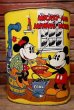 画像1: ct-221101-06 Mickey Mouse & Minnie Mouse / CHEINCO 1970's Tin Trash Box (1)