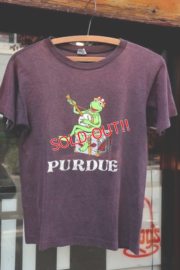 画像1: ct-221101-19 Kermit × PURDUE / 1970's T-Shirt