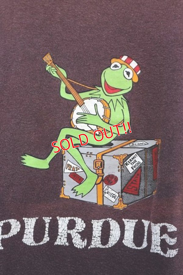 画像2: ct-221101-19 Kermit × PURDUE / 1970's T-Shirt