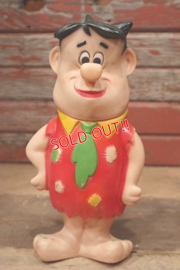 画像1: ct-221001-25 Fred Flintstone / Knickerbocker 1960's Rubber Doll