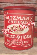 dp-221101-32 HOLTZMAN'S CHEESE PRETZ-STICKS / 1940's Tin Can
