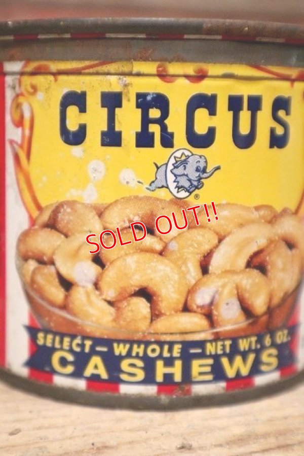 画像3: dp-221101-05 CIRCUS CASHEWS / 1950's Tin Can