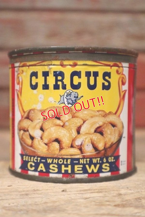 画像2: dp-221101-05 CIRCUS CASHEWS / 1950's Tin Can