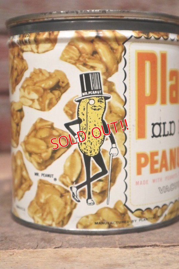 画像2: dp-221101-08 PLANTERS / MR.PEANUT 1940's OLD FASHIONED PEANUT CANDY Can