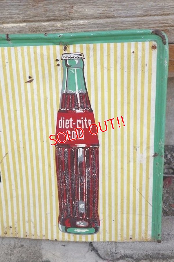 画像6: dp-221101-49 diet-rite cola / 1960's Metal Sign