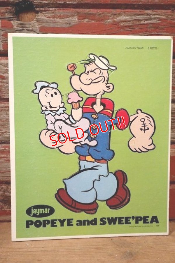 画像1: ct-220901-13 Popeye & Swee'pea / jaymar 1970's Frame Tray Puzzle