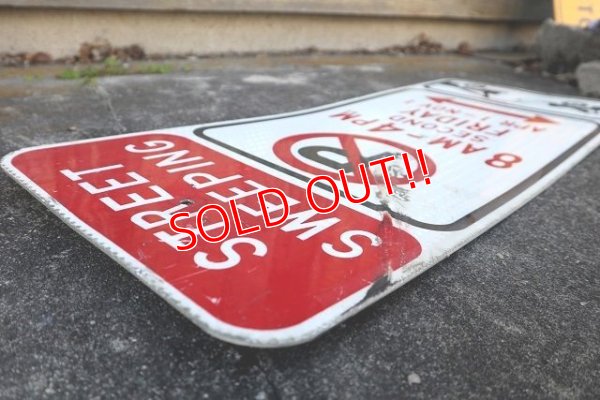 画像6: dp-221101-47 Road Sign "STREET SWEEPING"