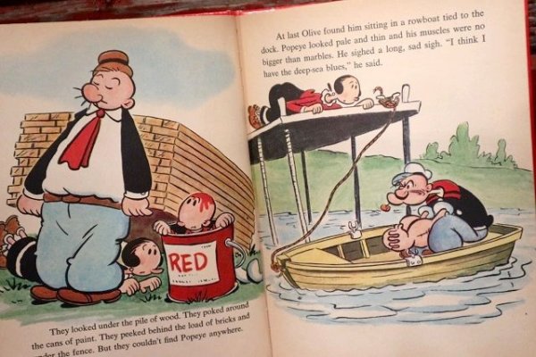 画像3: ct-220901-13 Popeye / Wonder Book 1960 "The House That Popeye Build" Picture Book