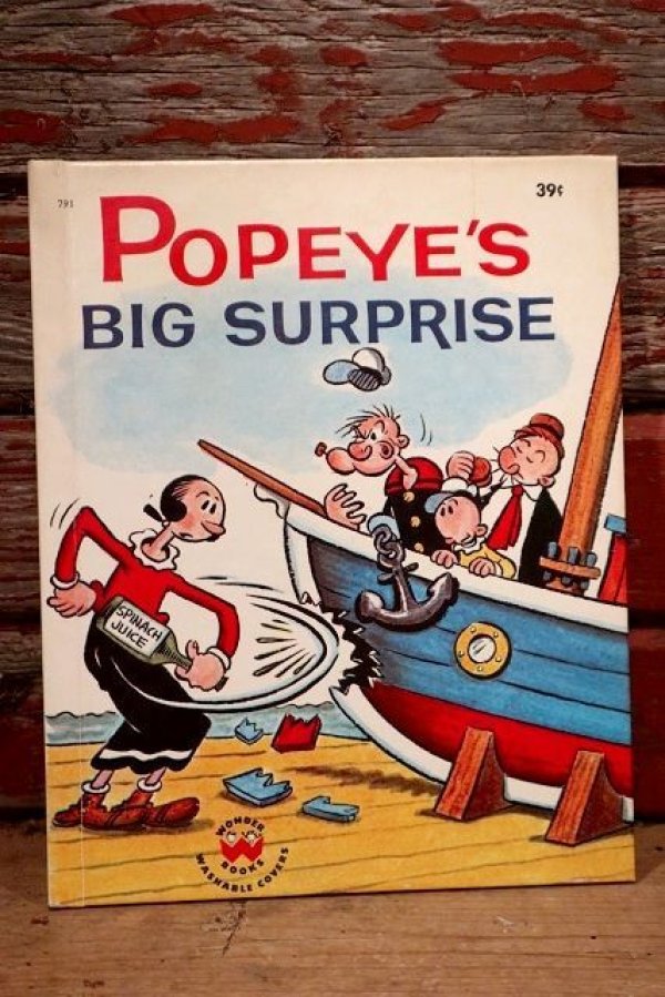 画像1: ct-220901-13 Popeye / Wonder Book 1970's "Popeye's Big Surprise" Picture Book