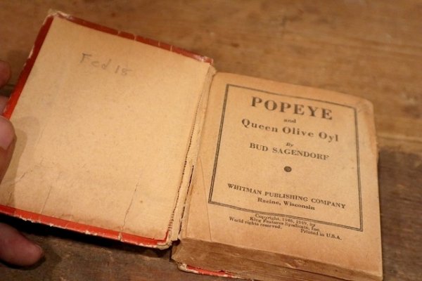 画像2: ct-220901-13 Popeye / 1949 "Popeye and Queen Olive Oyl" Book