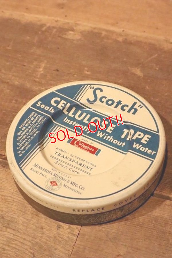 画像1: dp-221101-62 Scotch CELLULOSE TAPE / Vintage Tin Can