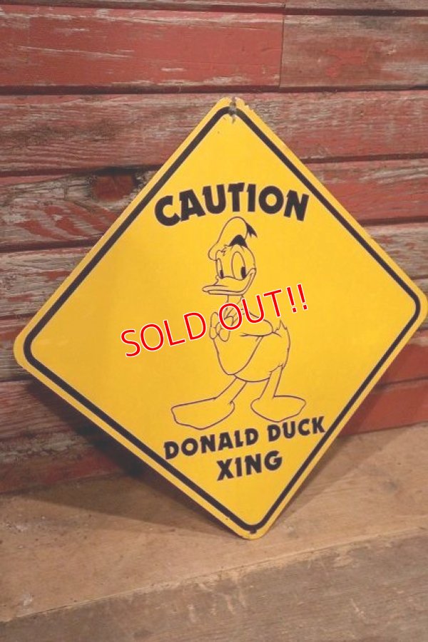 画像1: ct-221001-32 Donald Duck / 1990's〜 "CAUTION XING" Sign