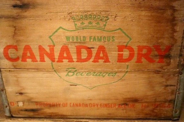 画像2: dp-221201-02 CANADA DRY / 1950's Wood Box