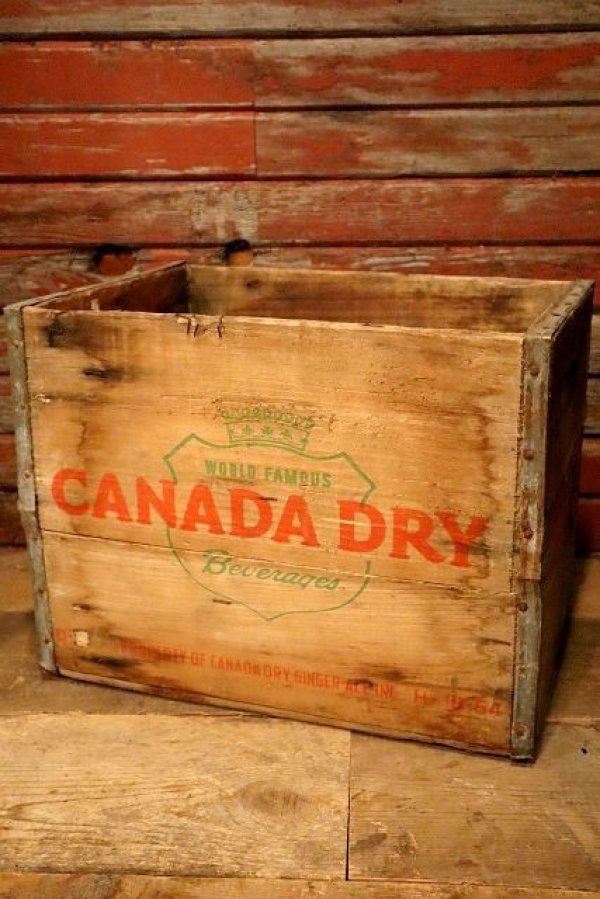 画像1: dp-221201-02 CANADA DRY / 1950's Wood Box