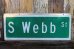 画像1: dp-221001-01 Road Sign "S Webb St" (1)