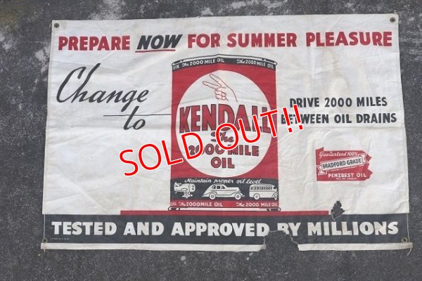 画像1: dp-221001-40 KENDALL / 1940's Canvas Banner