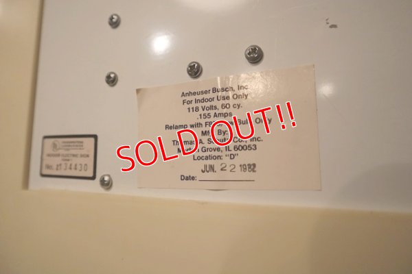画像10: dp-221201-09 Budweiser / 1980's Lighted Sign