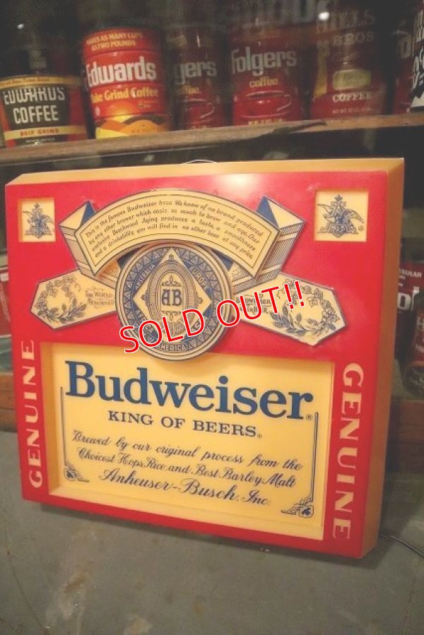 画像4: dp-221201-09 Budweiser / 1980's Lighted Sign