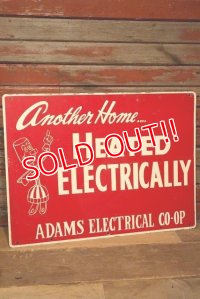 ct-221201-17 Willie Wiredhand / 1950's HEATED ELECTRICALLY Metal Sign