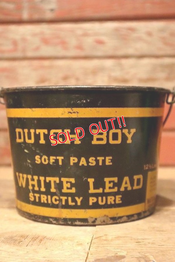 画像1: ct-221201-06 DUTCH BOY / 1950's SOFT PASTE WHITE LEAD Bucket