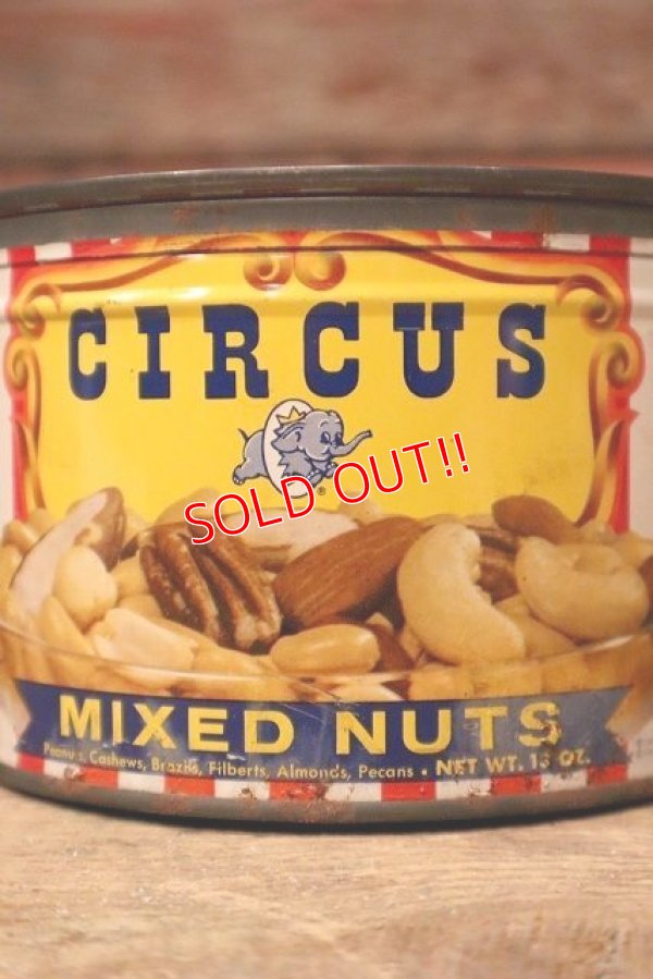 画像2: dp-221201-41 CIRCUS FOODS , INC. / 1950's CIRCUS MIXED NUTS CAN