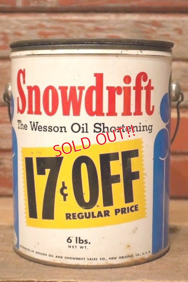 画像1: dp-221201-50 Snowdrift / Vintage Shortening Can