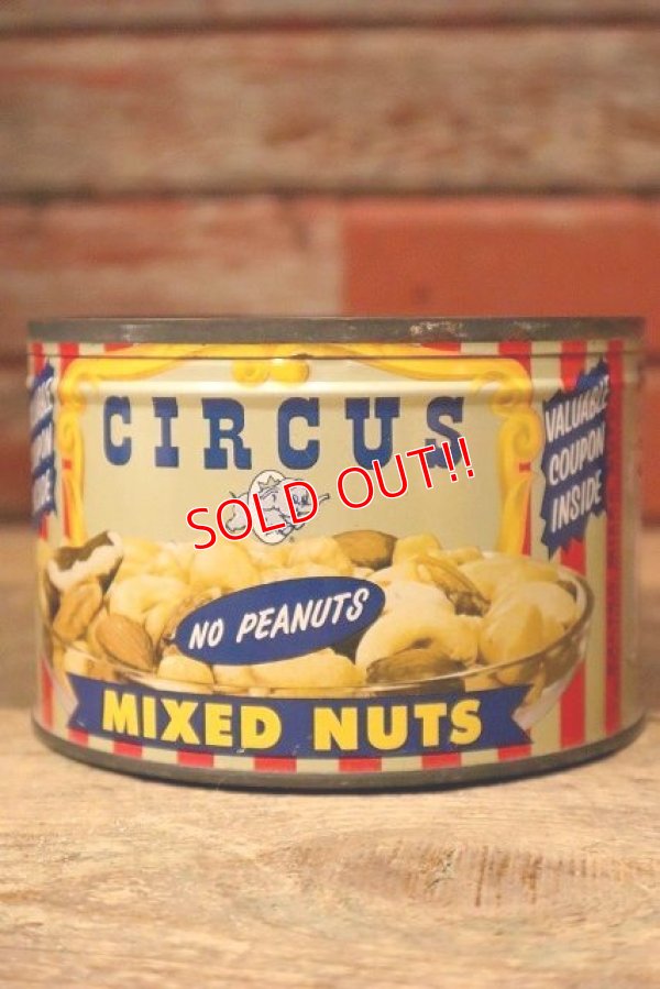 画像1: dp-221201-40 CIRCUS FOODS , INC. / 1950's CIRCUS MIXED NUTS CAN