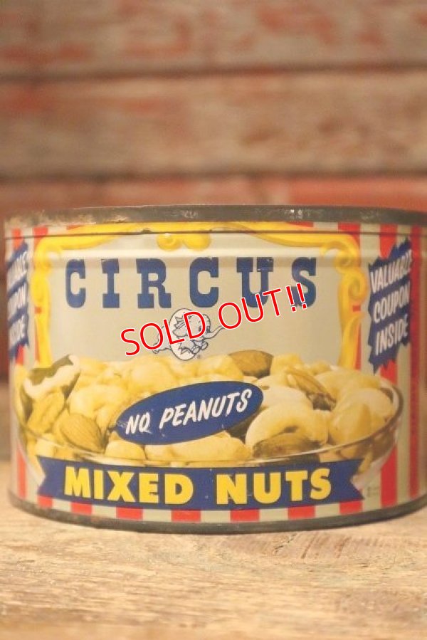 画像3: dp-221201-40 CIRCUS FOODS , INC. / 1950's CIRCUS MIXED NUTS CAN
