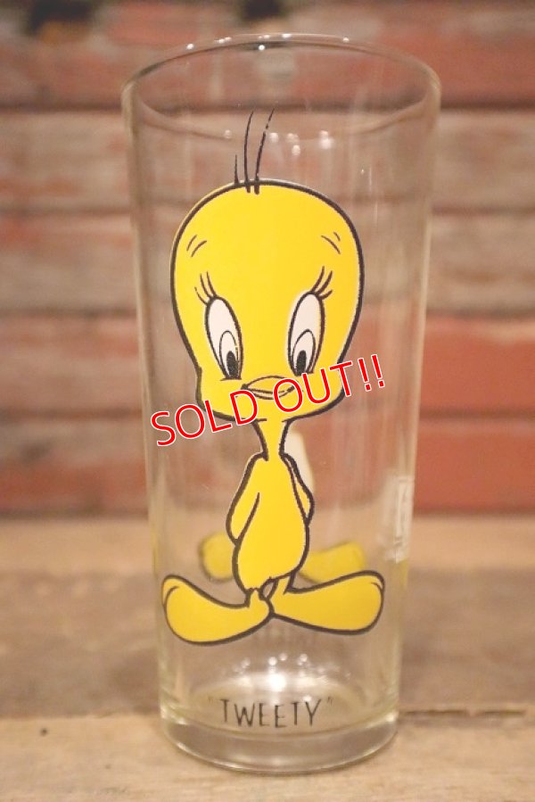 画像1: ct-221201-40 Tweety / PEPSI 1973 Collector Series Glass