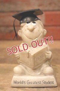 ct-220901-15 R & W BERRIES 1970's Message Doll "World's Greatest Student"