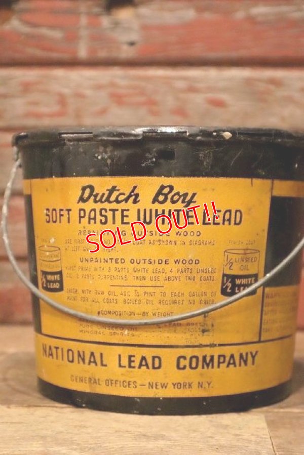 画像3: dp-230101-06 Dutch Boy/ 1950's SOFT PASTE WHITE LEAD Bucket