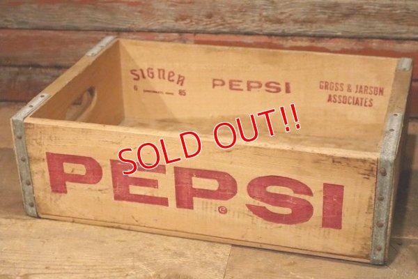 画像1: dp-230101-76 PEPSI / Vintage Wood Box