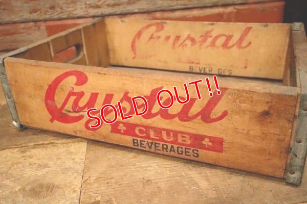 画像3: dp-230101-85 Crystal CLUB BEVAERAGES / Vintage Wood Box
