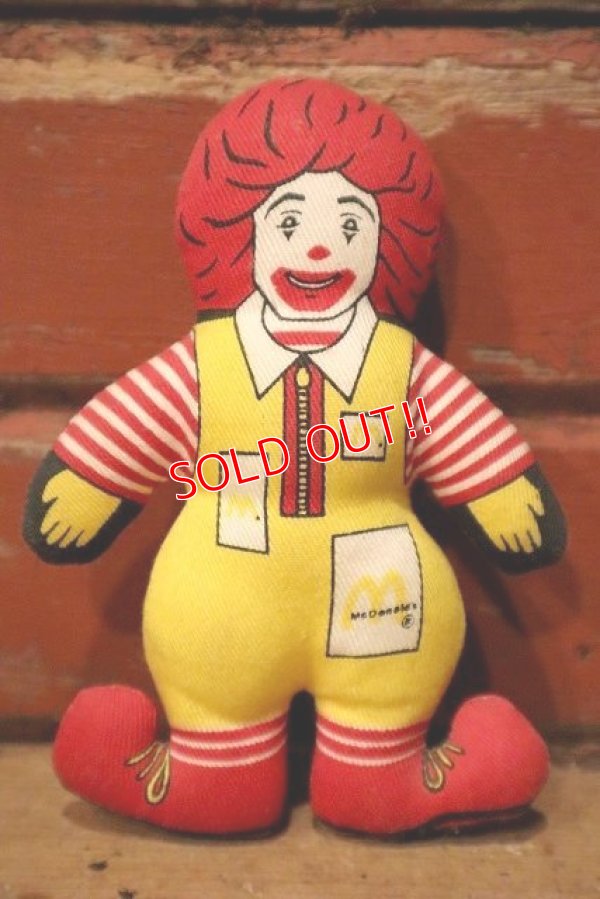 画像1: ct-230101-13 McDonald's / Ronald McDonald 1980's Mini Cloth Doll