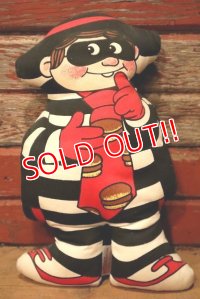 ct-230101-13 McDonald's / the Hamburglar 1980's Pillow Doll