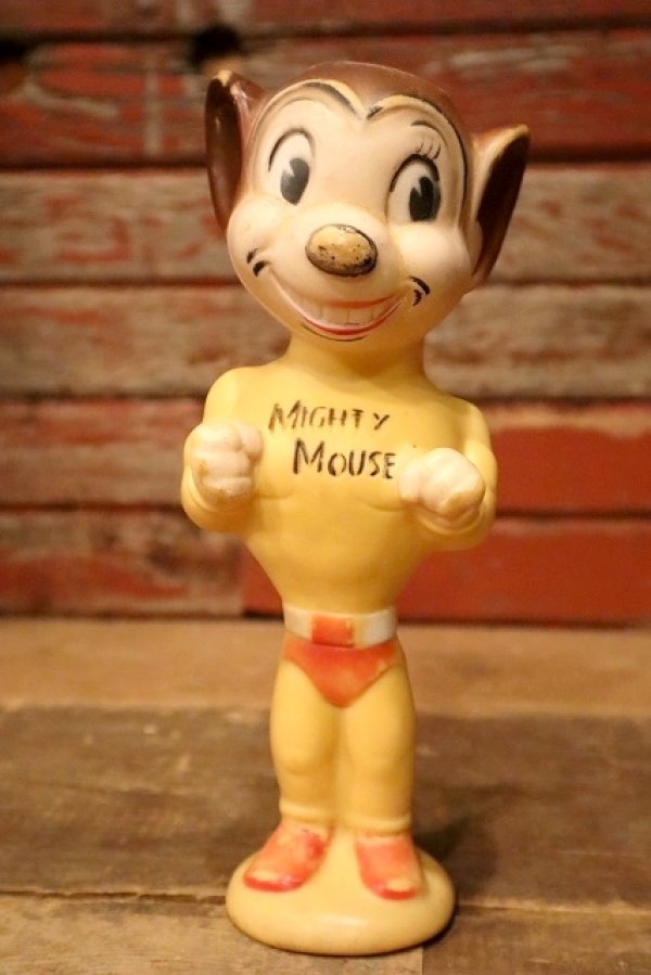 画像1: ct-221201-107 Mighty Mouse / 1950's Rubber Doll
