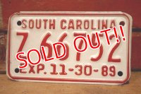 dp-230101-91 SOUTH CAROLINA / 1980's License Plate